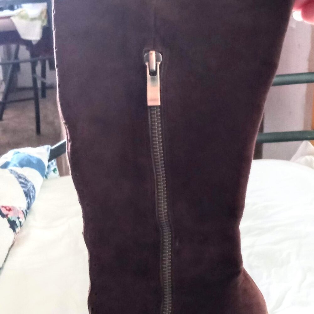 Designer bebe Cindy Leather High Heeled Knee High Boots